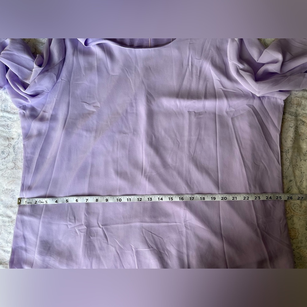 Acevog Relaxed Purple Blouse with Flowing Sleeves - Picture 5 of 12